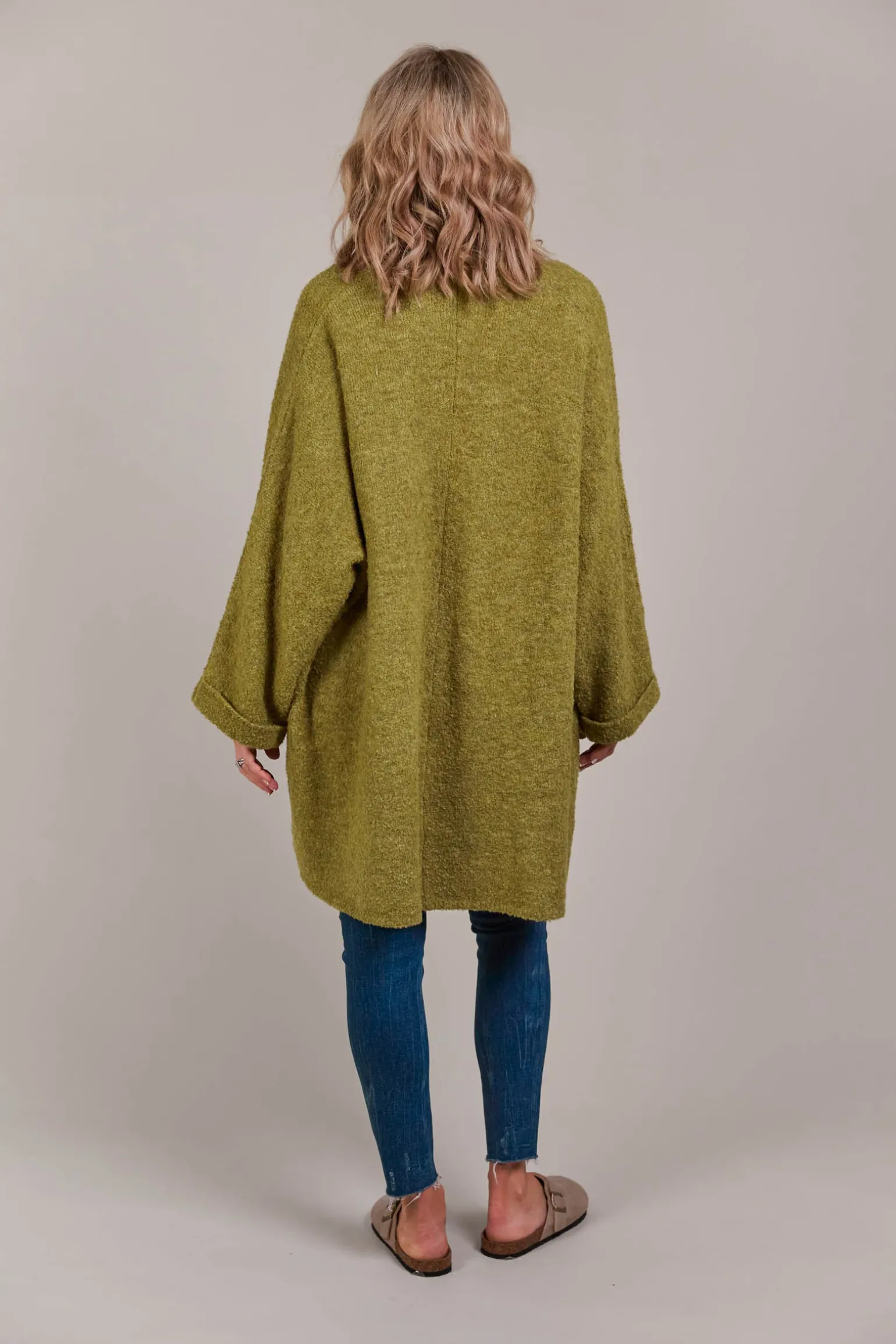 Folie Relaxed Cardigan - Chartreuse