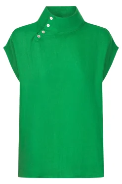 Halcyon Button Top - Emerald