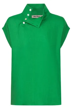 Halcyon Button Top - Emerald
