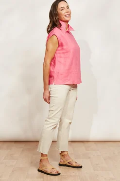 Halcyon Button Top - Musk