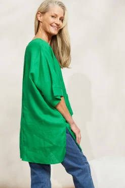Halcyon Relaxed Top - Emerald
