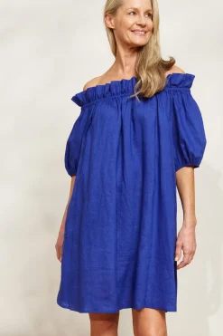Halcyon Ruched Dress - Cobalt