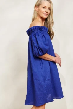 Halcyon Ruched Dress - Cobalt