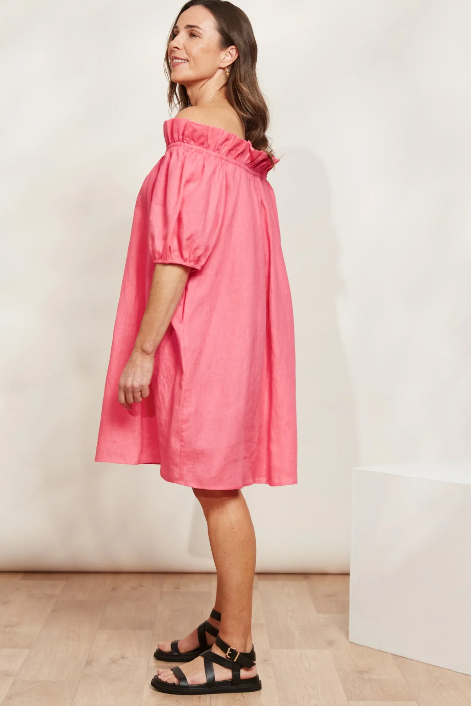 Halcyon Ruched Dress - Musk