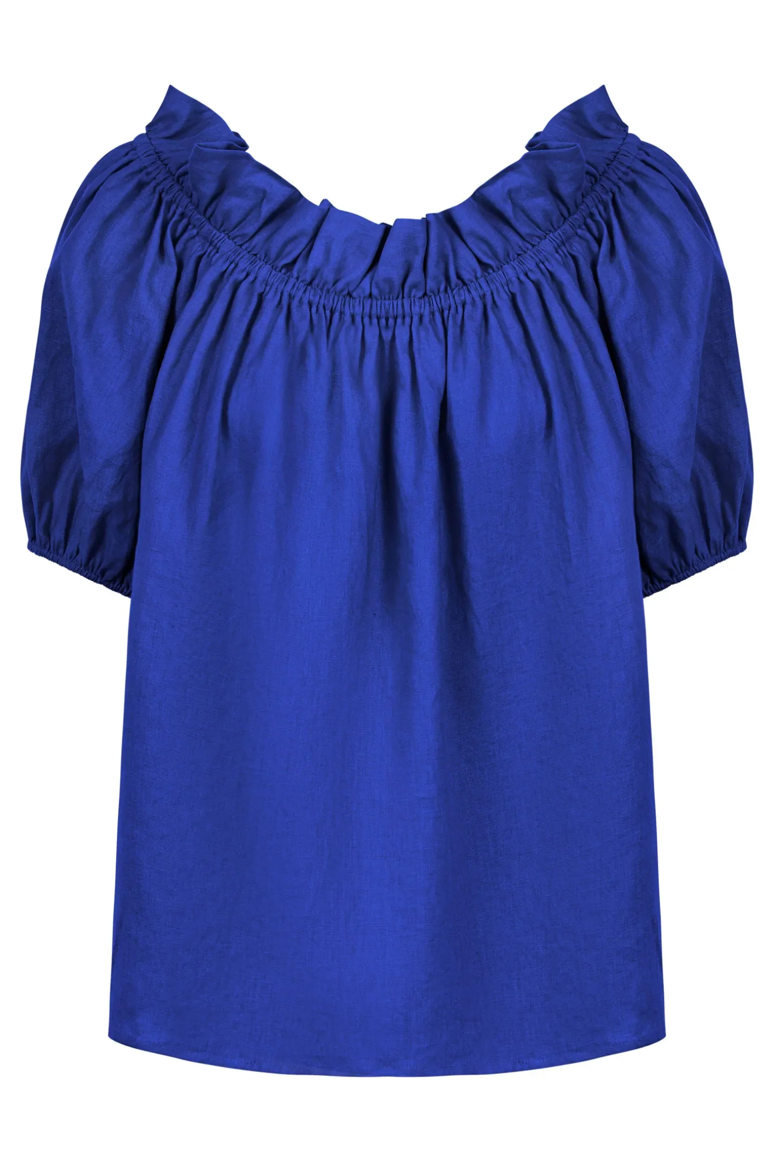 Halcyon Ruched Top - Cobalt