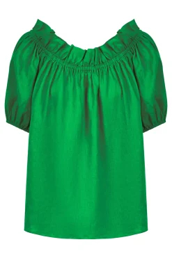 Halcyon Ruched Top - Emerald