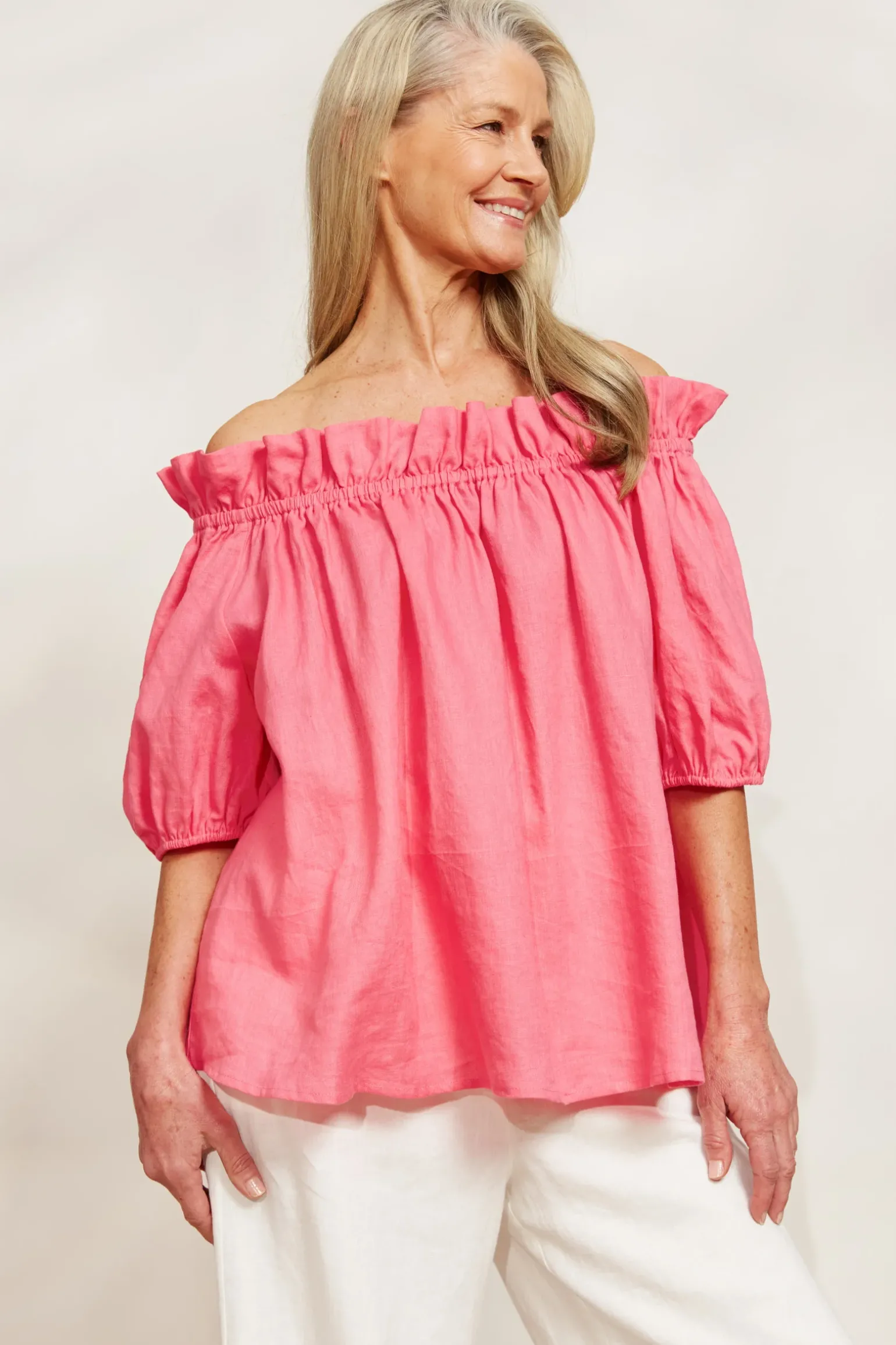 Halcyon Ruched Top - Musk