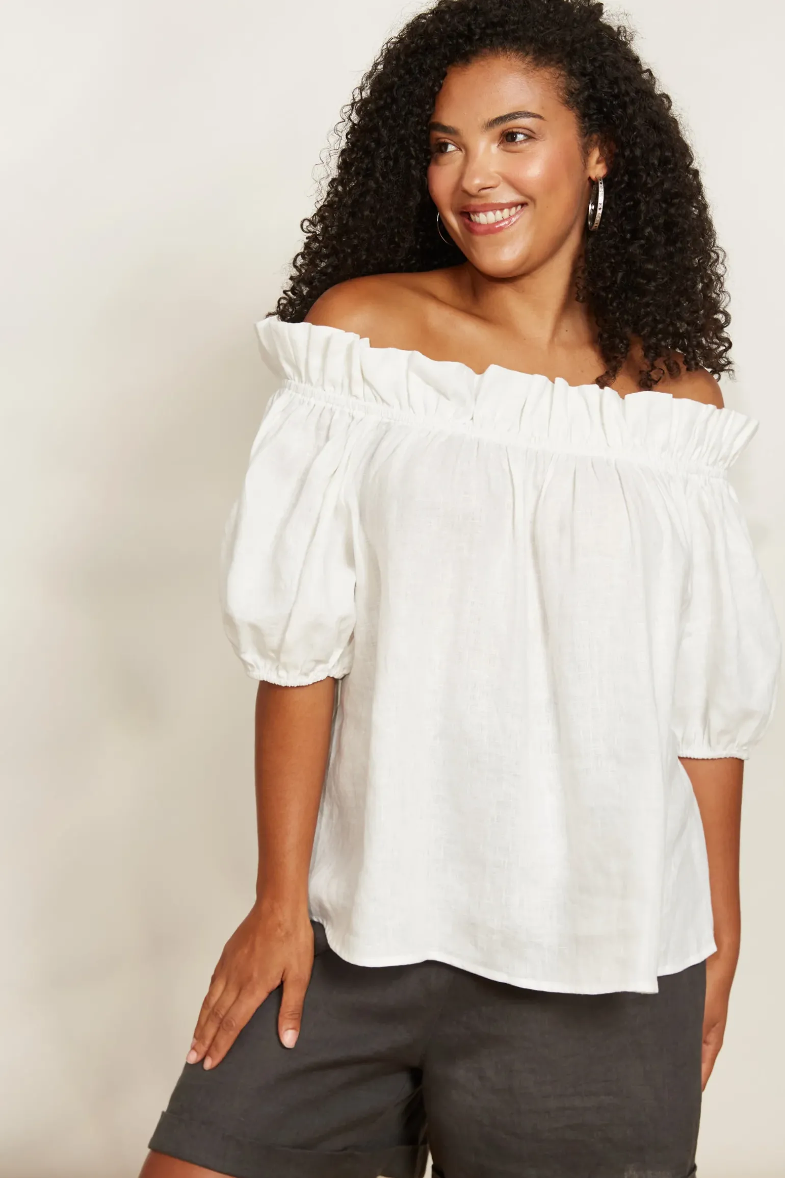 Halcyon Ruched Top - Opal
