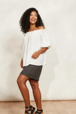 Halcyon Ruched Top - Opal