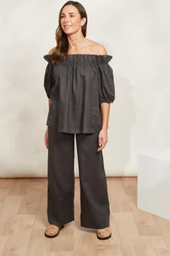 Halcyon Ruched Top - Oyster