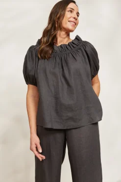 Halcyon Ruched Top - Oyster