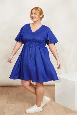 Halcyon Tie Dress - Cobalt