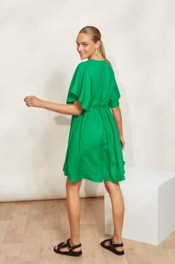 Halcyon Tie Dress - Emerald