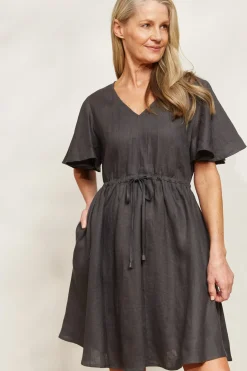 Halcyon Tie Dress - Oyster