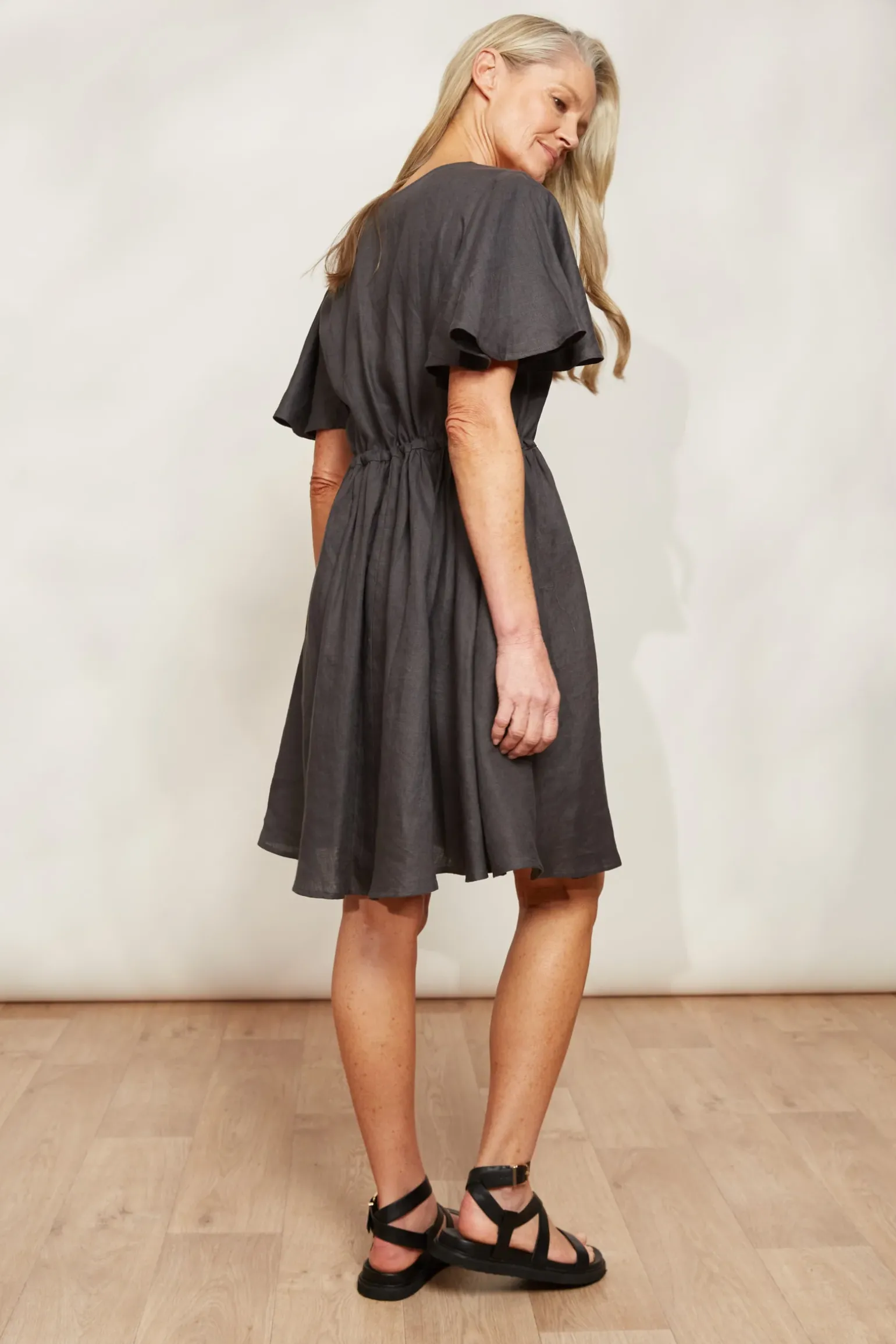 Halcyon Tie Dress - Oyster