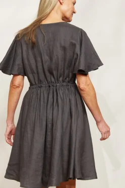 Halcyon Tie Dress - Oyster