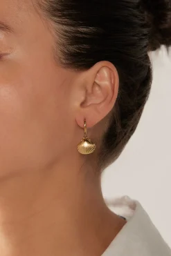 Heritage Earring - Gold Shell