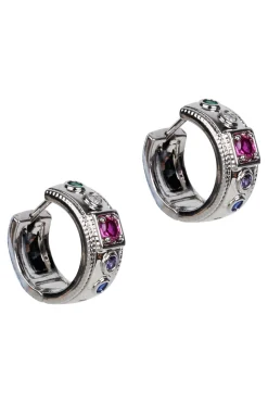 Heritage Earring - Silver Gem