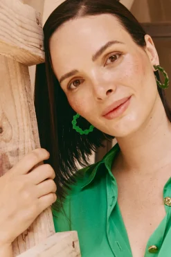 Jovial Hoop Earring - Emerald