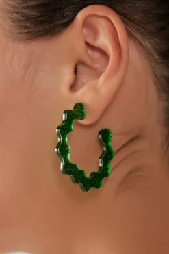 Jovial Hoop Earring - Emerald