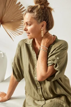 Jovial Raw Earring - Tan Block