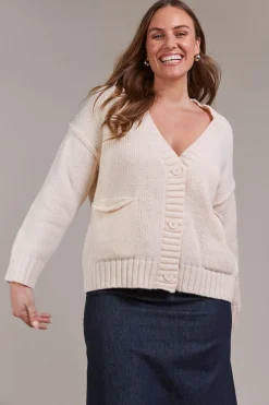 Katana Cardigan - Ecru