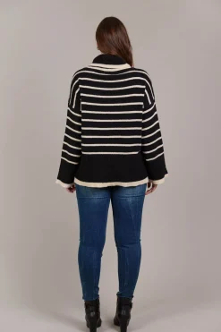 Katana Roll Neck Knit - Black