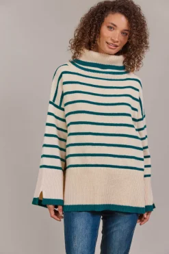 Katana Roll Neck Knit - Teal