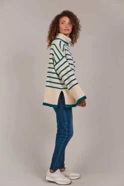 Katana Roll Neck Knit - Teal