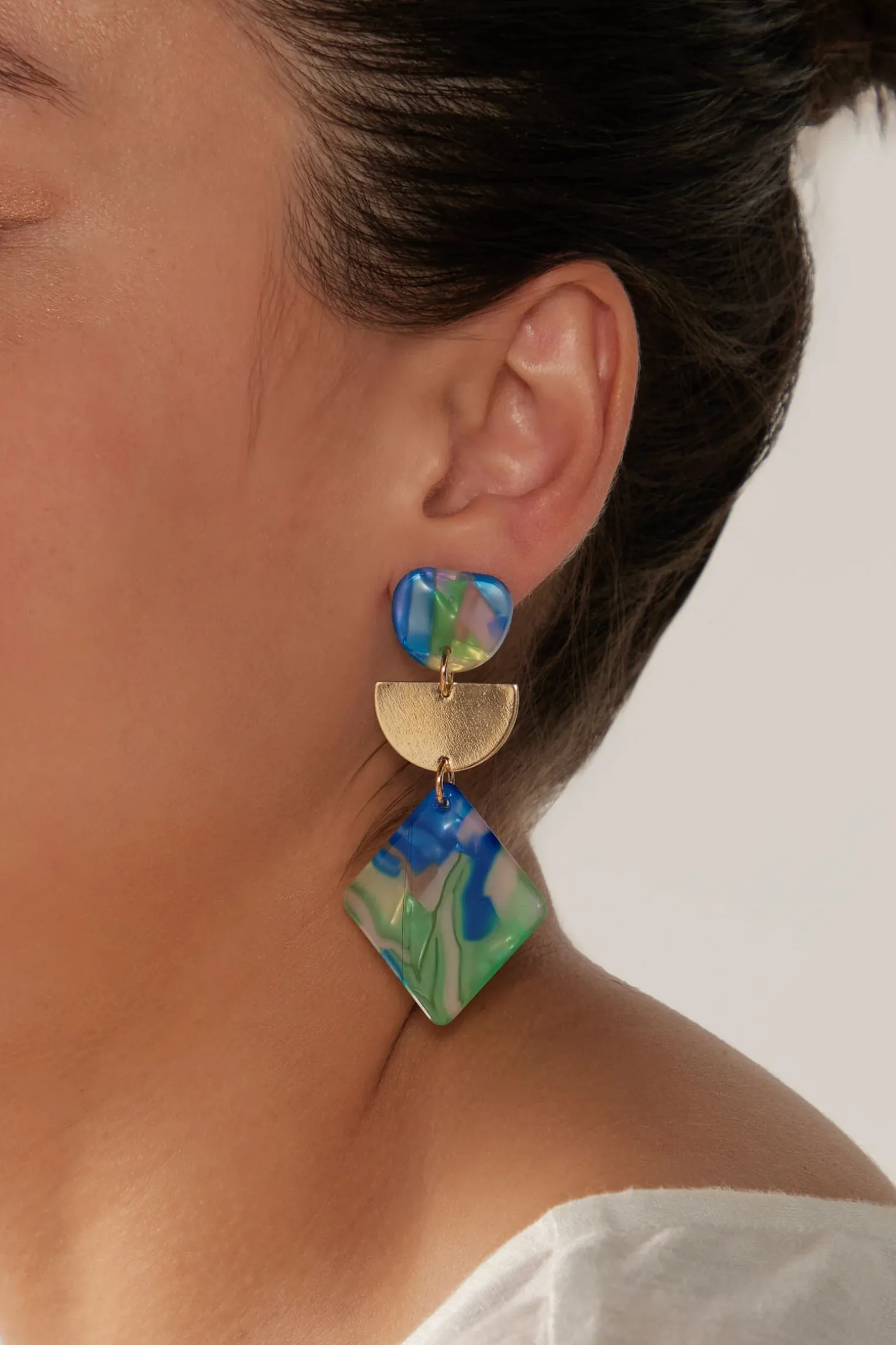 La Mer Drop Earring - Mint