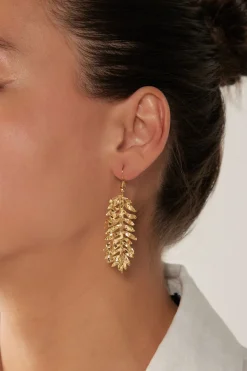 La Plage Earring - Gold Leaf