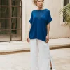 La Sable Knit Top - Cobalt