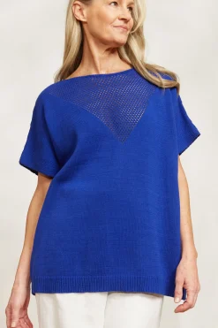 La Sable Knit Top - Cobalt