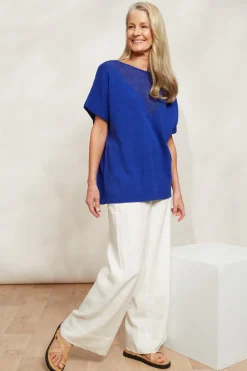 La Sable Knit Top - Cobalt