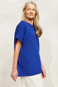 La Sable Knit Top - Cobalt