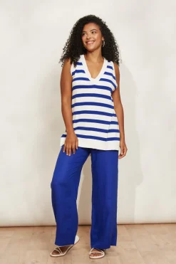 La Sable Knit Vest - Cobalt