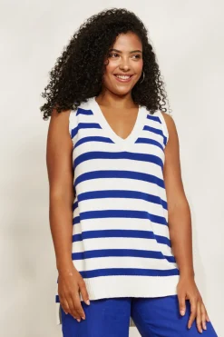 La Sable Knit Vest - Cobalt