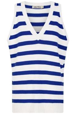 La Sable Knit Vest - Cobalt