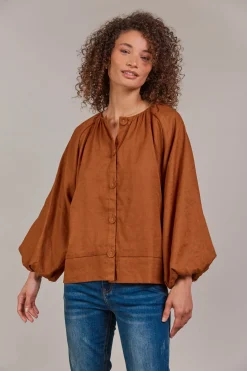 Laax Button Blouse - Hazel