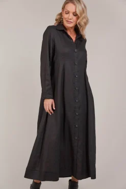 Laax Shirt Dress - Black