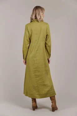 Laax Shirt Dress - Chartreuse