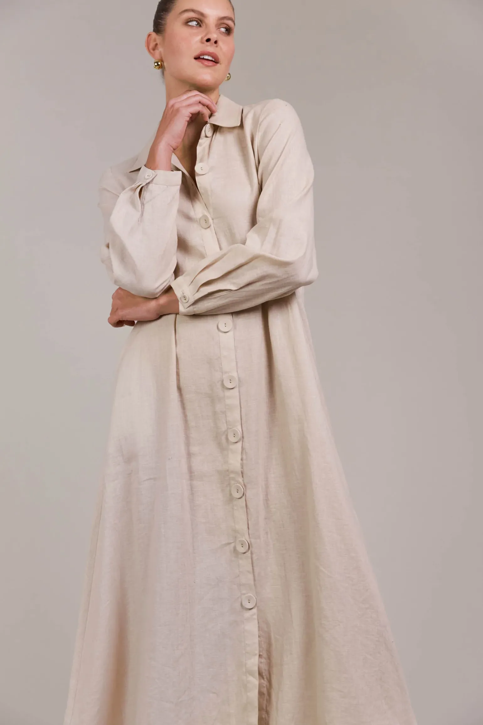 Laax Shirt Dress - Ecru