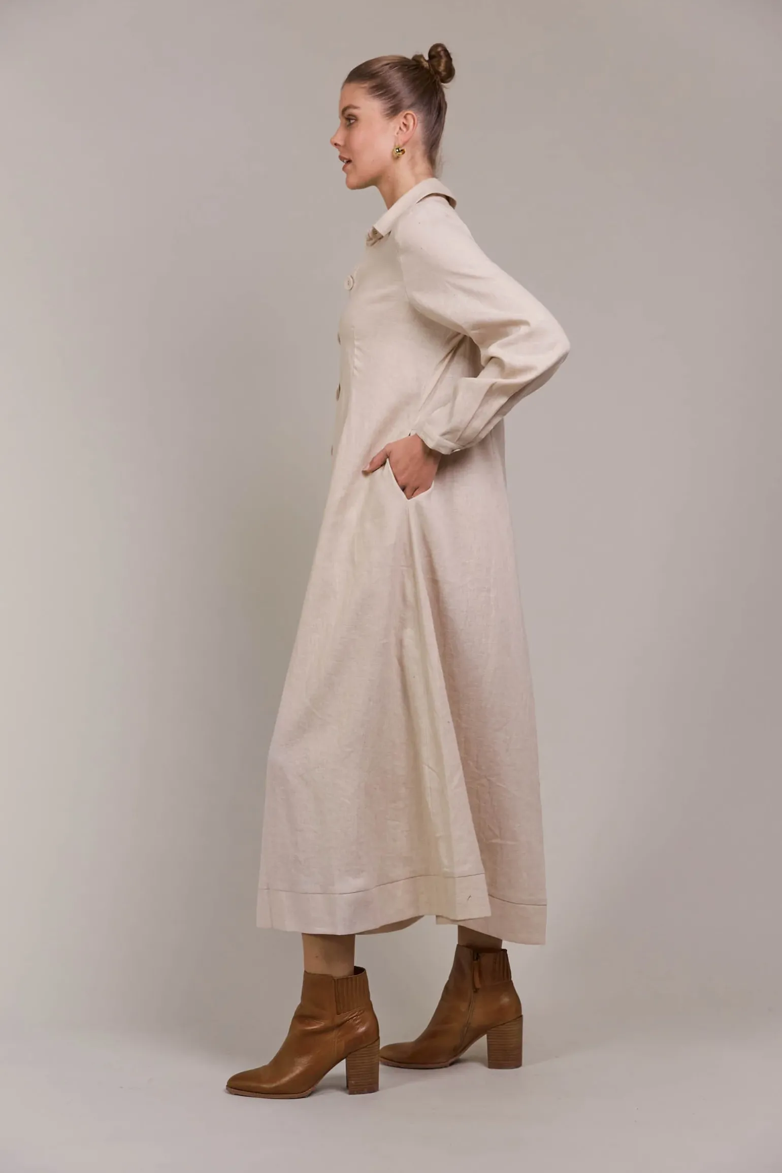 Laax Shirt Dress - Ecru