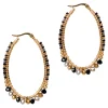 Manta Hoop Earring - Black