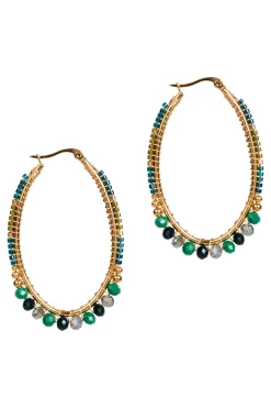 Manta Hoop Earring - Teal