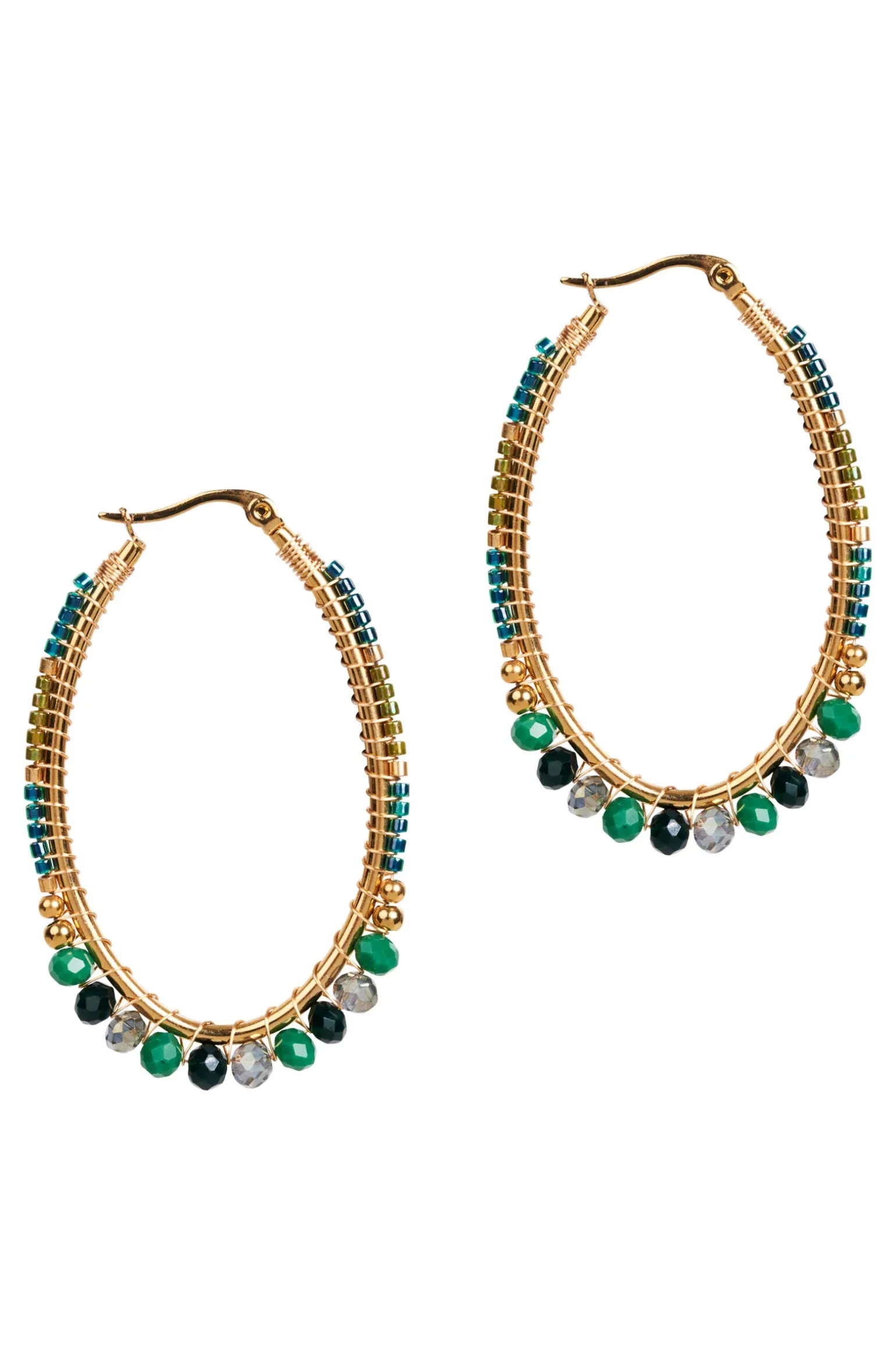 Manta Hoop Earring - Teal
