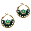 Manta Round Earring - Teal