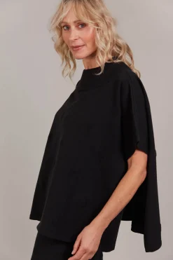 Masa Knit Poncho - Black