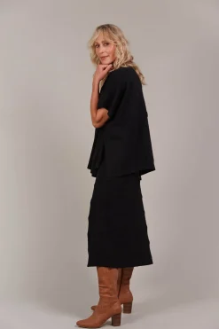 Masa Knit Poncho - Black