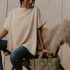Masa Knit Poncho - Ecru